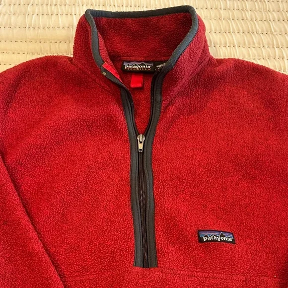 Patagonia Men's Zip-Up Red Sweater - Picture 3 of 3